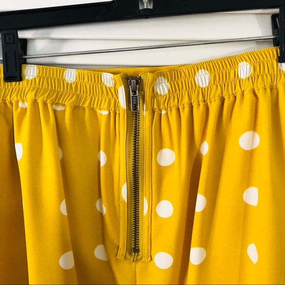 Halogen Yellow & White Polka Dot Skirt Pockets - Picture 4 of 7